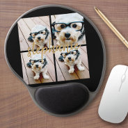 Create Your Own 4 Photo Collage - Script Name Gel Mouse Pad at Zazzle