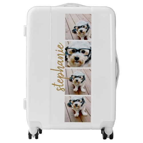 Create Your Own 4 Photo Collage _ Script Name Luggage