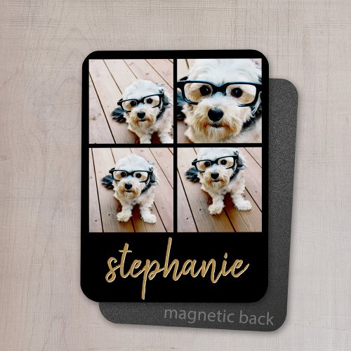 Create Your Own 4 Photo Collage _ Script Name Magnet