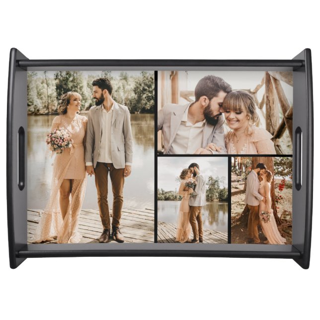 Create Your Own 4 Photo Collage Serving Tray (Front)