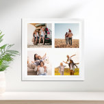 Create Your Own 4 Photo Collage Square Poster<br><div class="desc">Create your own custom photo collage poster featuring 4 of your favorite pictures.</div>