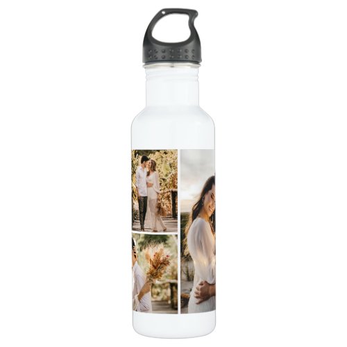 Create Your Own 4 Photo Collage Stainless Steel Water Bottle