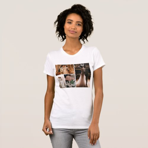 Create Your Own 4 Photo Collage T_Shirt