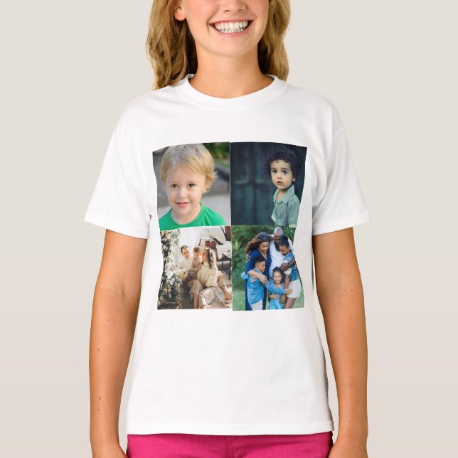Create Your Own 4 Photo Collage T-Shirt (Front)