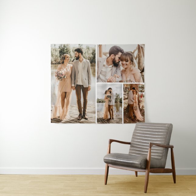 Create Your Own 4 Photo Collage Tapestry (In Situ (Horizontal))