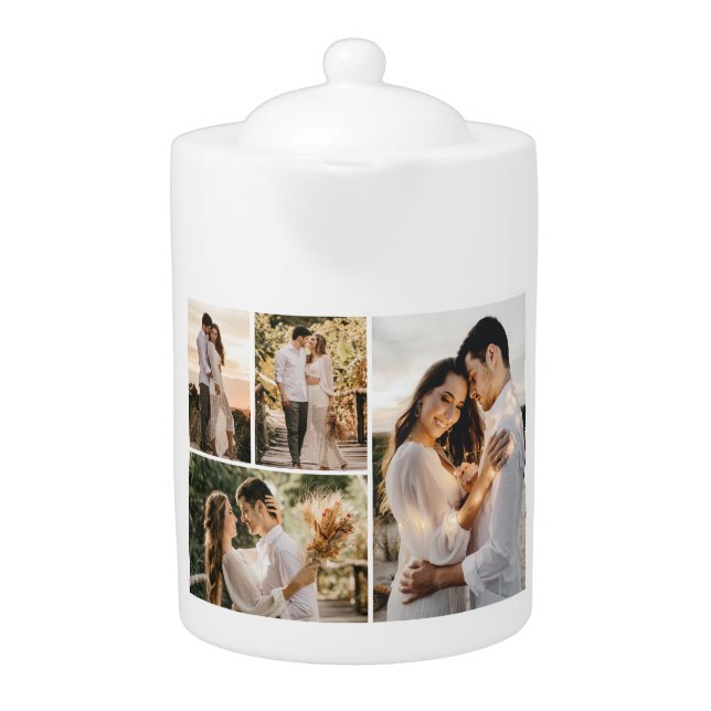 Create Your Own 4 Photo Collage Teapot (Front)