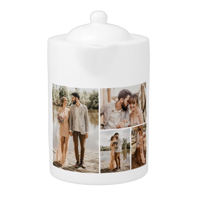 Create Your Own 4 Photo Collage Teapot (Front)