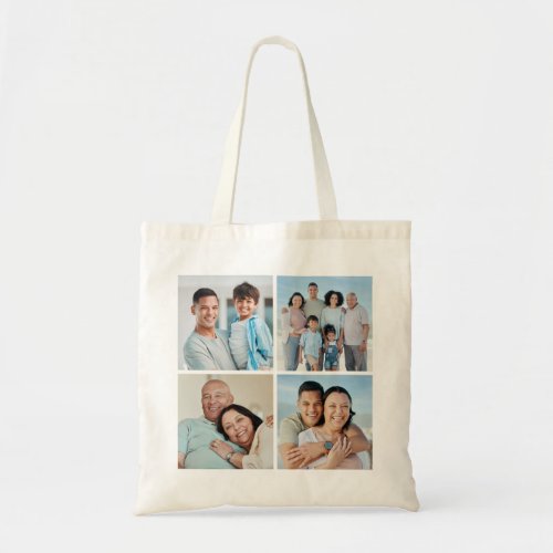 Create Your Own 4 Photo Collage Tote Bag
