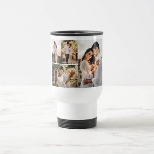 Create Your Own 4 Photo Collage Travel Mug