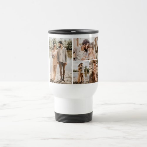 Create Your Own 4 Photo Collage Travel Mug