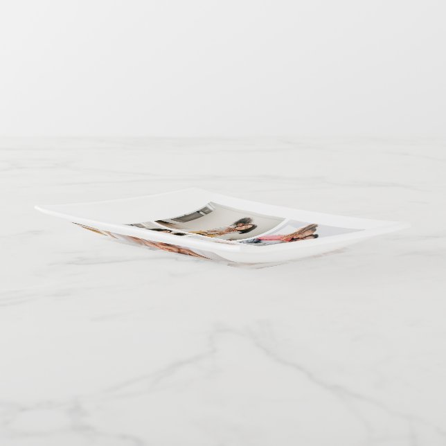 Create Your Own 4 Photo Collage Trinket Tray (Angled)