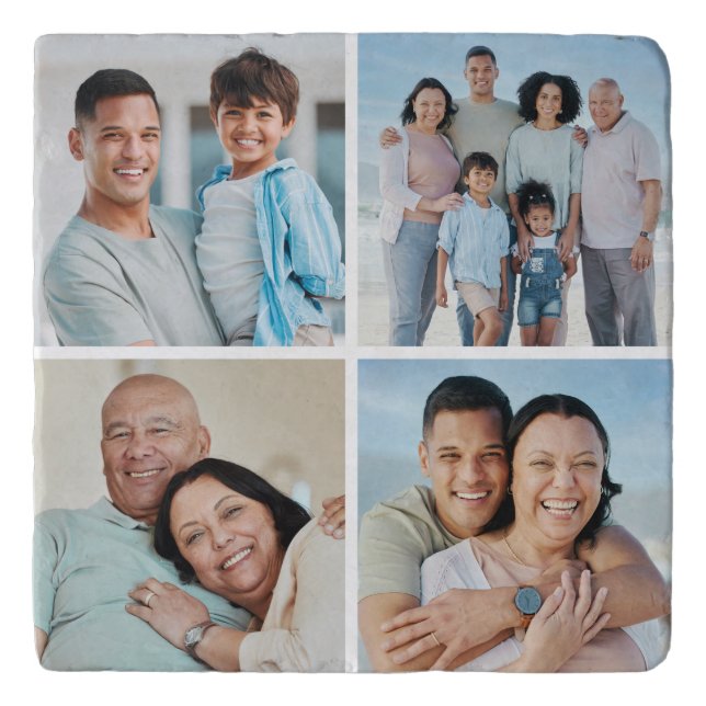 Create Your Own 4 Photo Collage Trivet (Front)