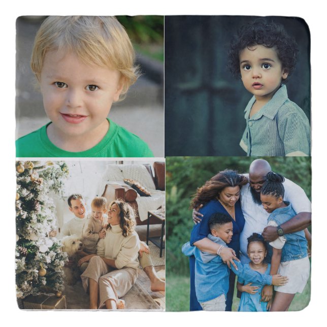 Create Your Own 4 Photo Collage Trivet (Front)