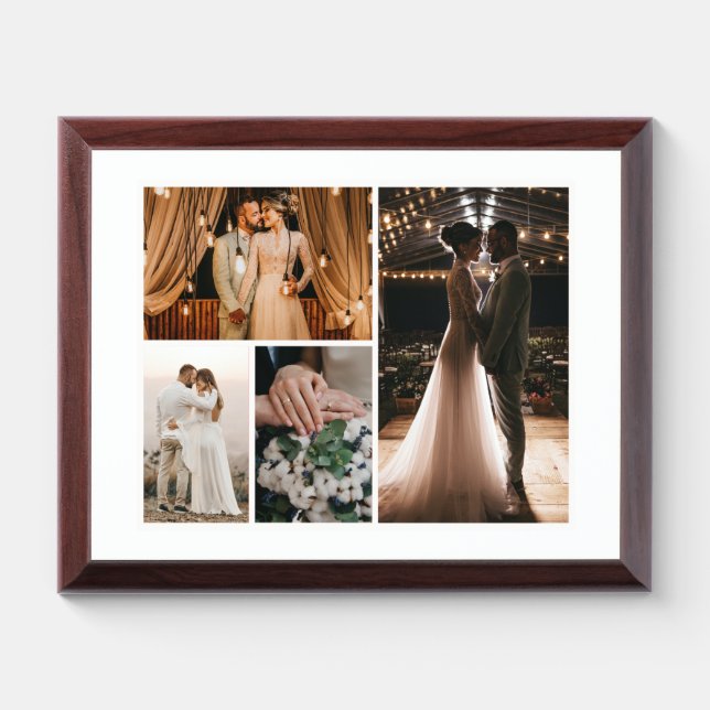Create Your Own 4 Photo Collage Welcome Sign Award Plaque (Horizontal)