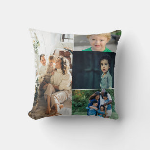 Create Your Own 4 photo Throw Pillow