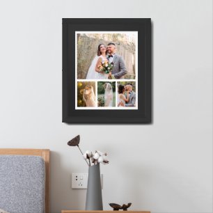 Create Your Own 4 Photo Wedding Collage Framed Art