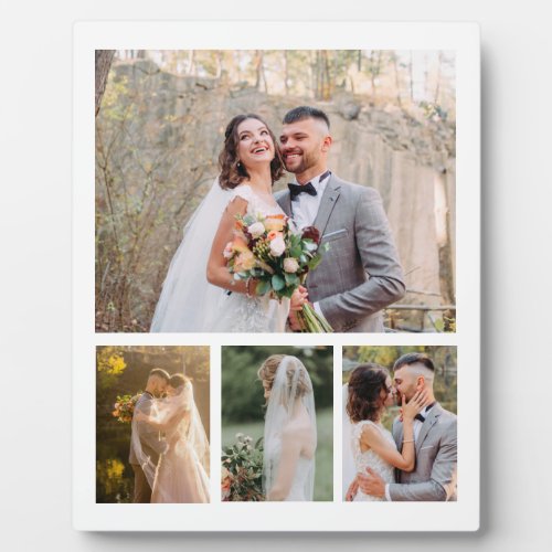 Create Your Own 4 Photo Wedding Collage Plaque