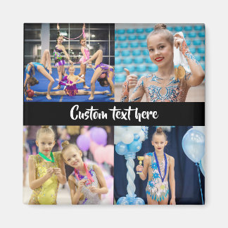 Create Your Own 4 Photos Collage Gymnastics Magnet