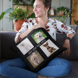 Create Your Own 4 photos Collage Throw Pillow<br><div class="desc">Upload four square photos from your phone or your Instagram photos to make an elegant custom look for your home. You can use photos of family, friends, or pets and match your own decor by changing the color of the pillow. Use color or black and white photos as desired. To...</div>