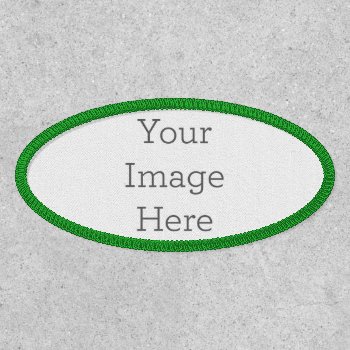 Create Your Own 4" X 2" Oval Kelley Green Iron-on Patch by zazzle_templates at Zazzle