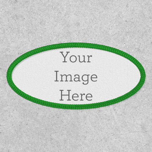 Create Your Own 4 x 2 Oval Kelley Green Iron_On Patch