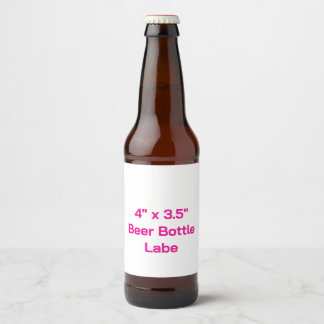Create Your Own 4" x 3.5" Beer Bottle Labe Label