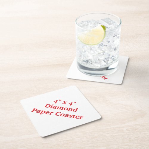 Create Your Own 4" x 4" Diamond Paper Coaster