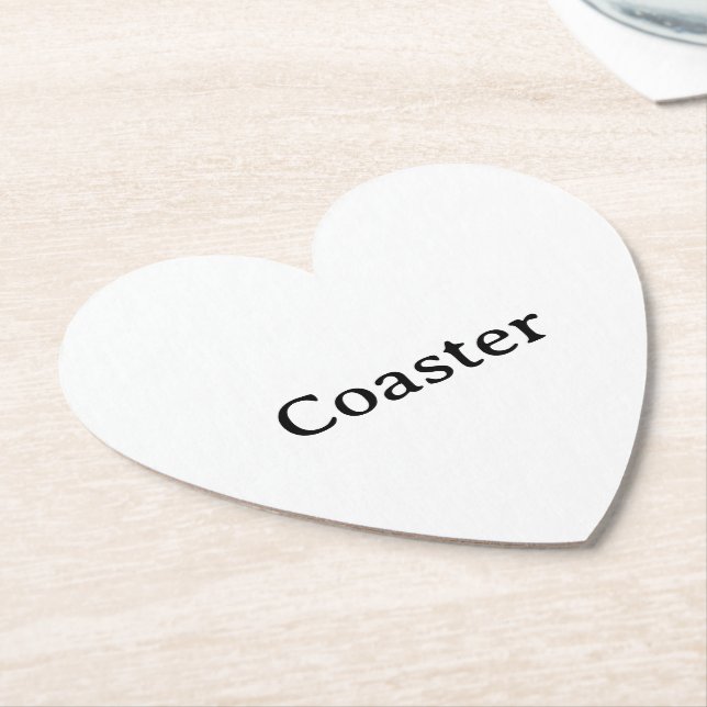 Create Your Own 4" x 4" Heart Paper Coaster (Angled)