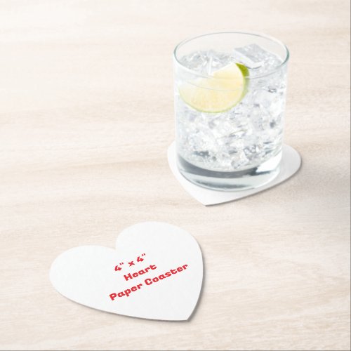 Create Your Own 4" x 4" Heart Paper Coaster