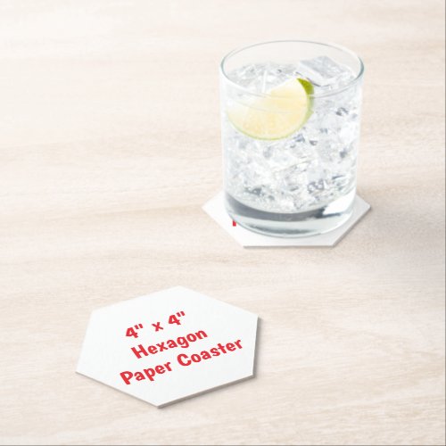 Create Your Own 4" x 4" Hexagon Paper Coaster