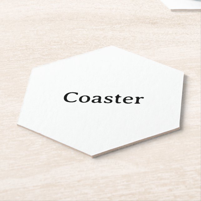 Create Your Own 4" x 4" Hexagon Pointed Top Paper Coaster (Angled)