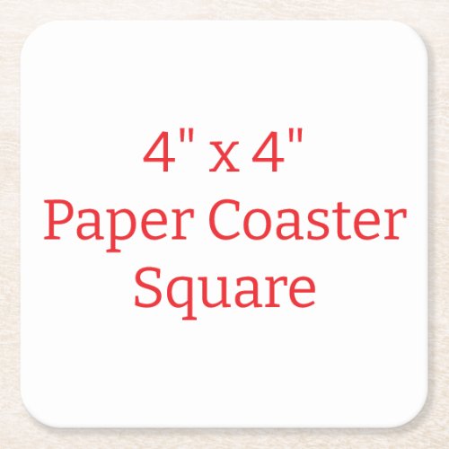 Create Your Own 4" x 4" Paper Coaster Square
