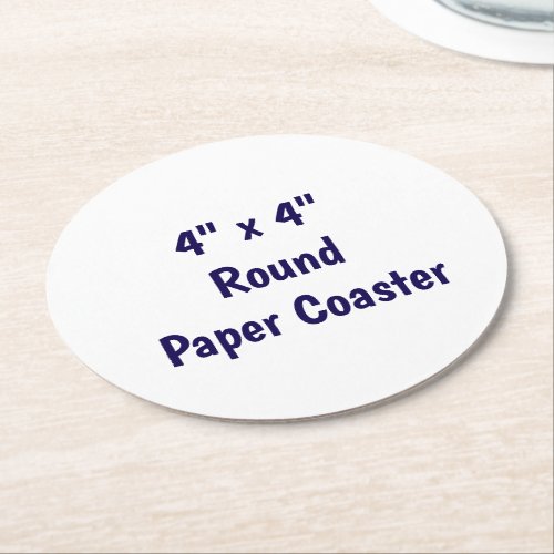 Create Your Own 4" x 4" Round Paper Coaster