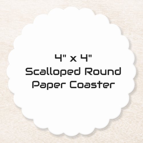 Create Your Own 4" x 4" Scalloped Round Paper Coaster