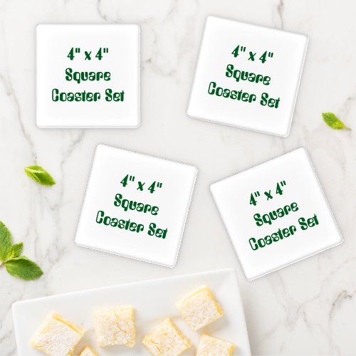 Create Your Own 4" x 4" square Coaster Set