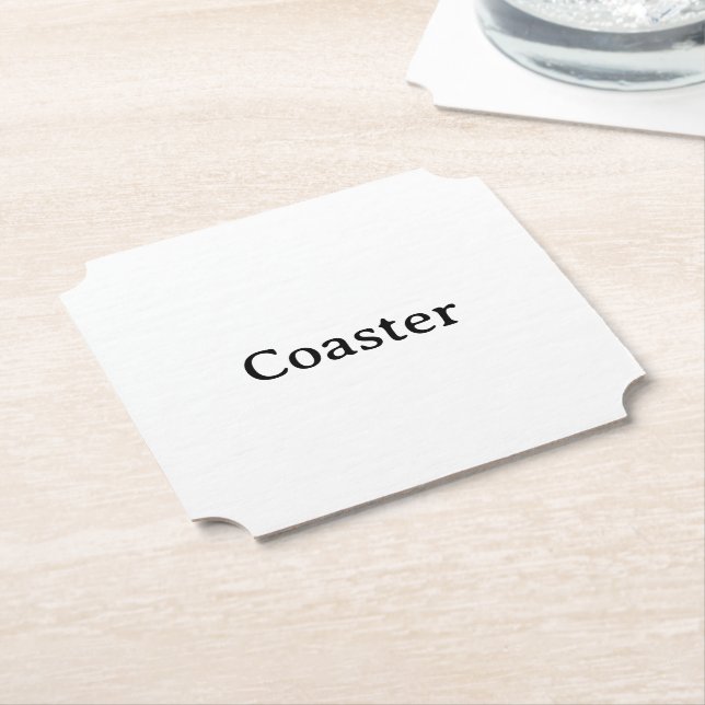 Create Your Own 4" x 4" Ticket Paper Coaster (Angled)