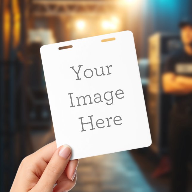 Custom Badge, Orientation: Vertical, Attachment: None, Size: 4" x 5" (Concert)