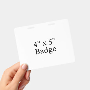 Create Your Own 4" x 5" PVC Plastic Badge