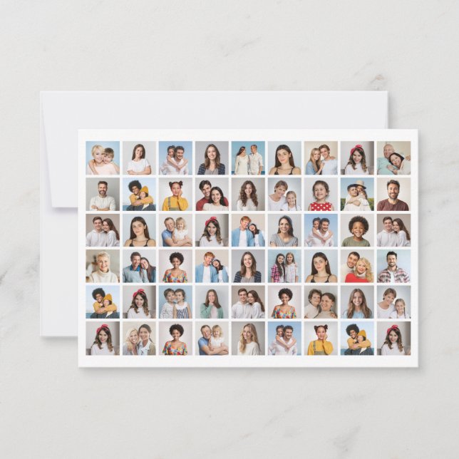 Create Your Own 54 Photo Collage Card (Front)