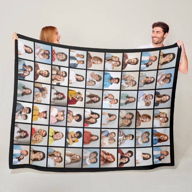 Create Your Own 54 Photo Collage Fleece Blanket (In Situ)