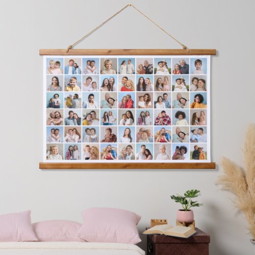 Create Your Own 54 Photo Collage Hanging Tapestry
