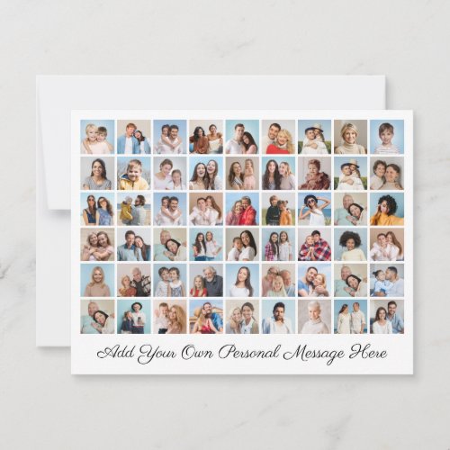 Create Your Own 54 Photo Collage Holiday Card