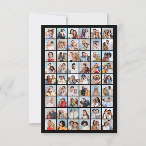 Create Your Own 54 Photo Collage Note Card