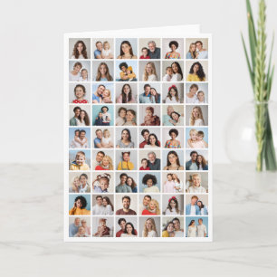 Create Your Own 54 Photo Collage Note Card