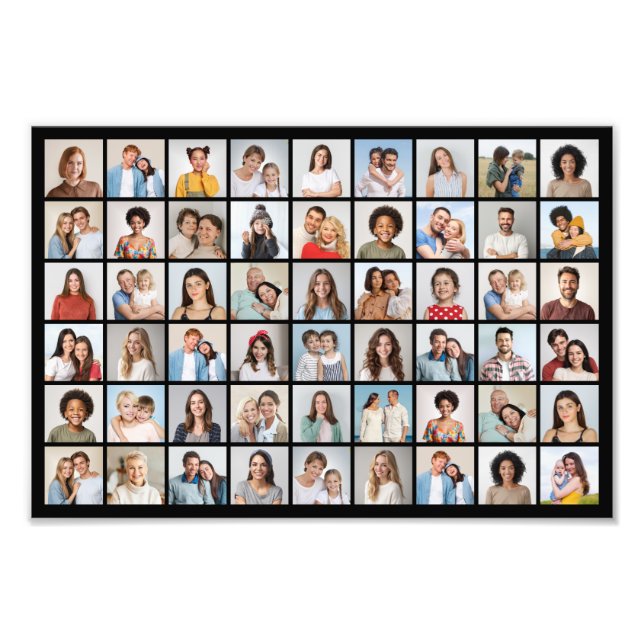 Create Your Own 54 Photo Collage Photo Enlargement (Front)