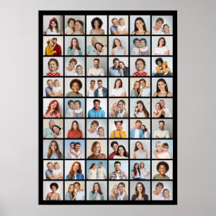 Create Your Own 54 Photo Collage Poster