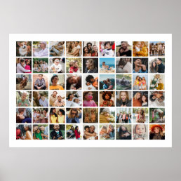 Create Your Own 54 Photo Collage Poster