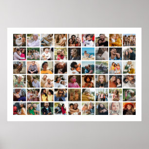 Create Your Own 54 Photo Collage Poster