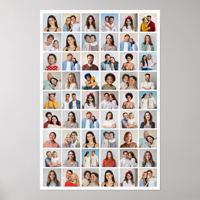 Create Your Own 54 Photo Collage Poster (Front)