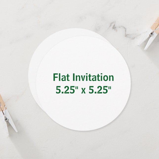 Create Your Own 5.25" Circle Invitation (Front/Back In Situ)